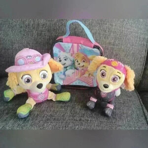 Skye Paw Patrol Bundle Jungle Rescue and Motto  Pups with Insulated Sandwich Bag